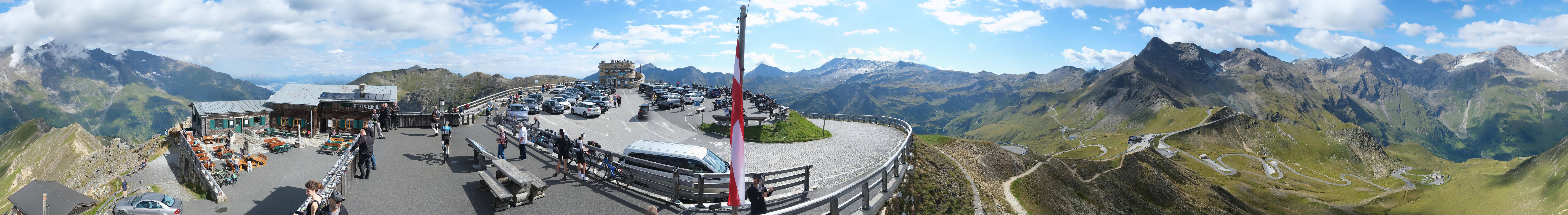 Archived image Webcam Panorama Grossglockner High Alpine Road - Edelweißhütte