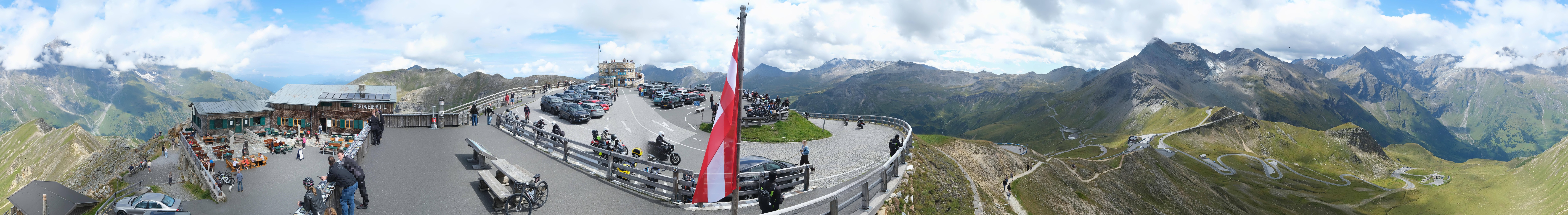 Archived image Webcam Panorama Grossglockner High Alpine Road - Edelweißhütte