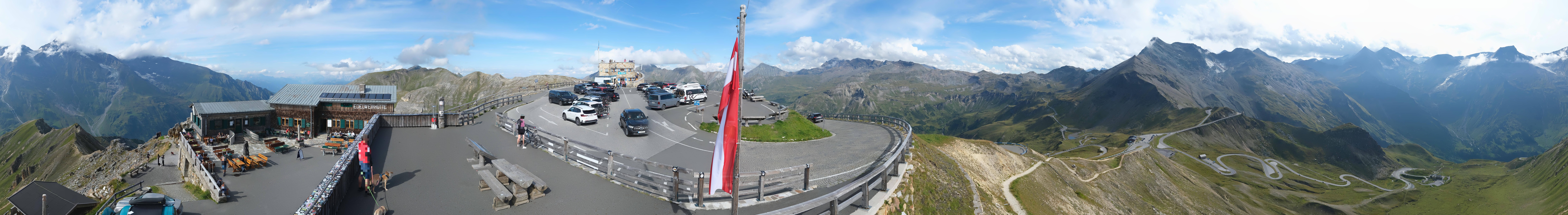Archived image Webcam Panorama Grossglockner High Alpine Road - Edelweißhütte