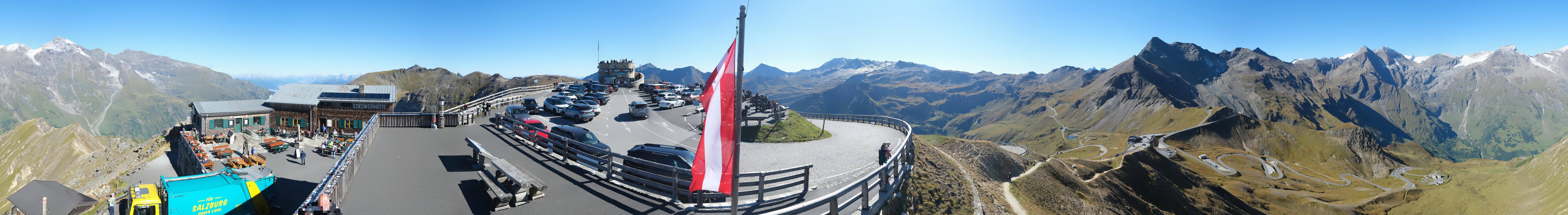 Archived image Webcam Panorama Grossglockner High Alpine Road - Edelweißhütte