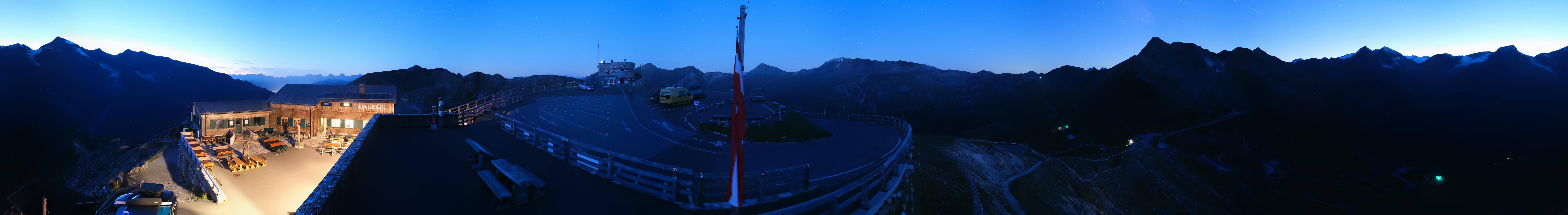 Archived image Webcam Panorama Grossglockner High Alpine Road - Edelweißhütte