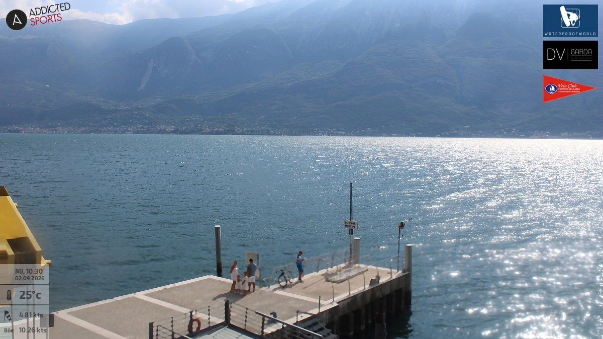 Archiv Foto Webcam Gardasee Campione del Garda