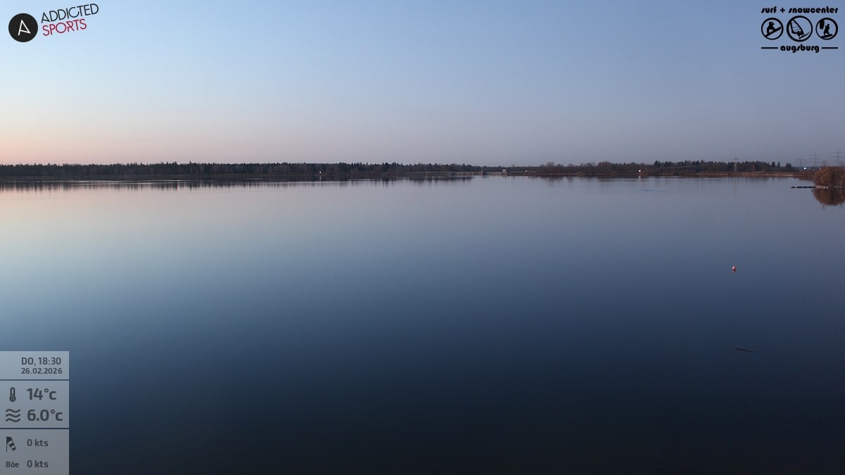 Archived image Webcam Lechstaustufe 23 (Mandichosee) near Augsburg