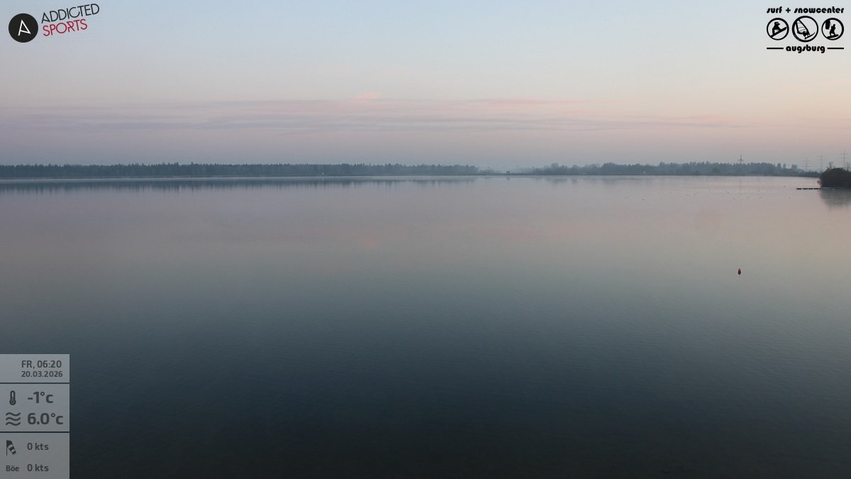 Archived image Webcam Lechstaustufe 23 (Mandichosee) near Augsburg