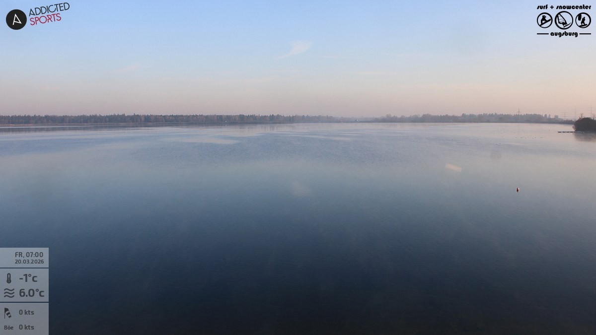 Archived image Webcam Lechstaustufe 23 (Mandichosee) near Augsburg