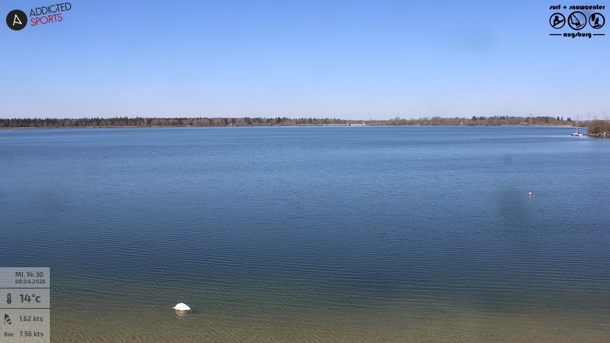 Archiv Foto Webcam Mandichosee - Lechstaustufe 23