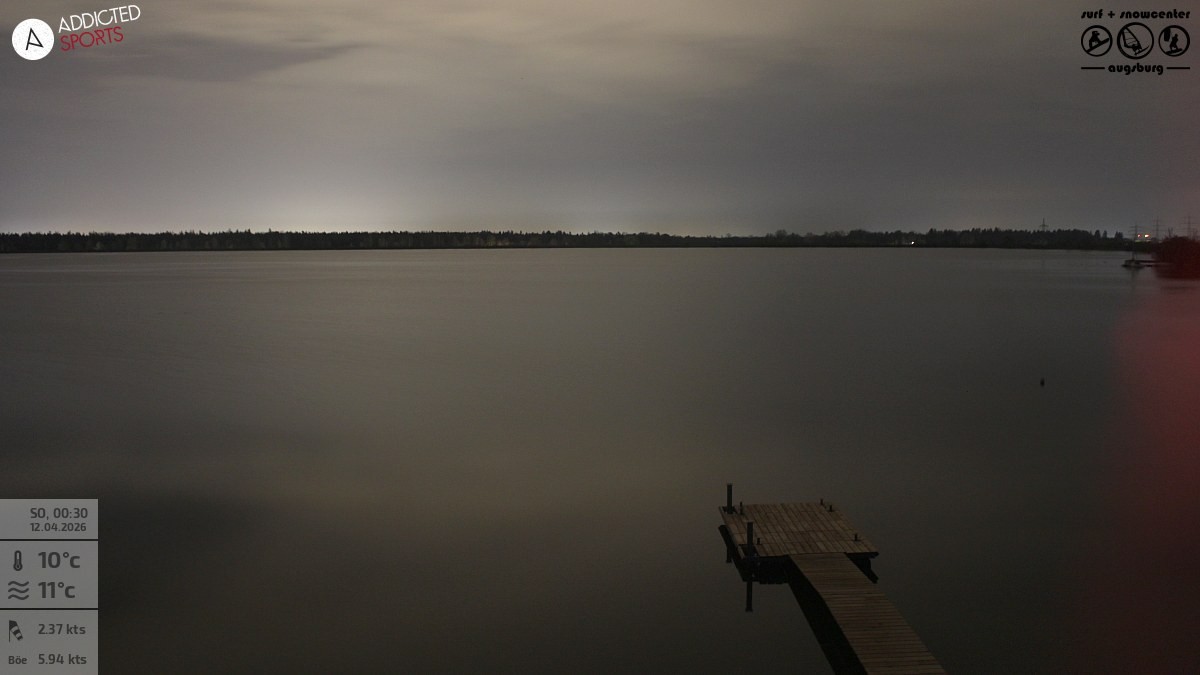 Archived image Webcam Lechstaustufe 23 (Mandichosee) near Augsburg