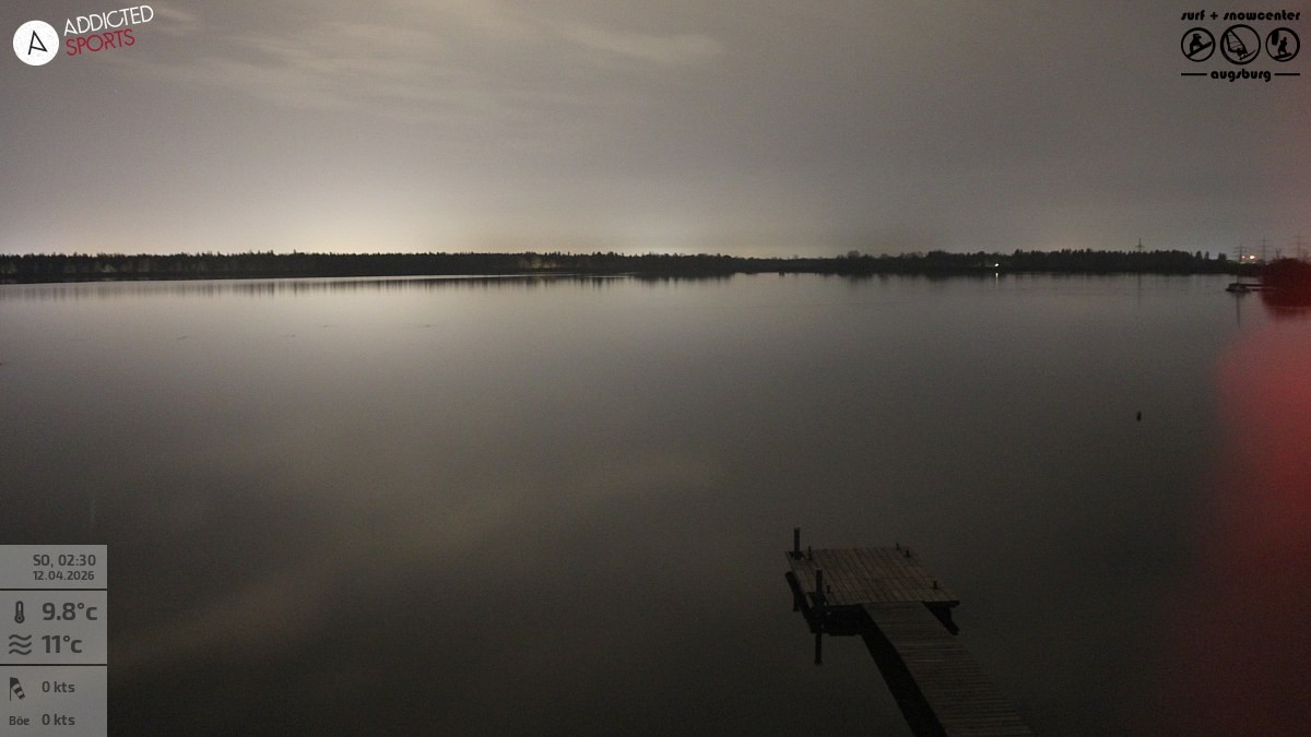 Archived image Webcam Lechstaustufe 23 (Mandichosee) near Augsburg