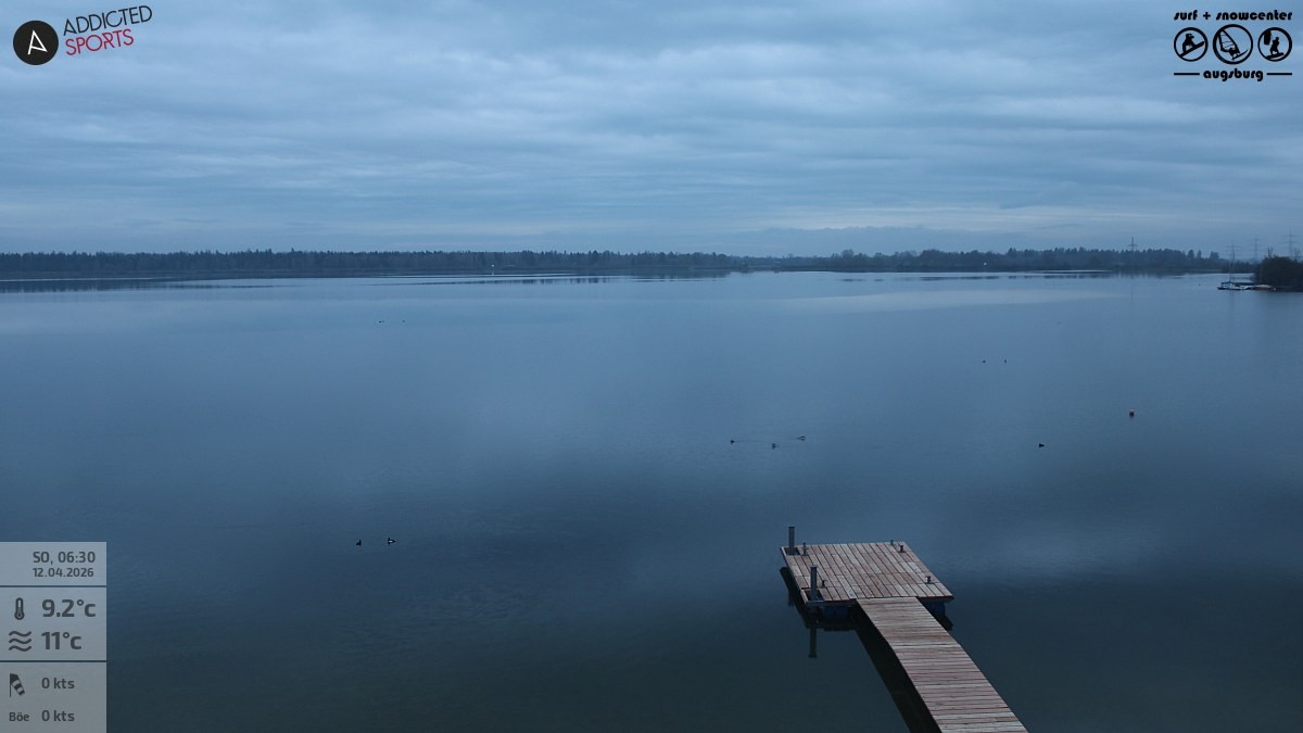 Archived image Webcam Lechstaustufe 23 (Mandichosee) near Augsburg