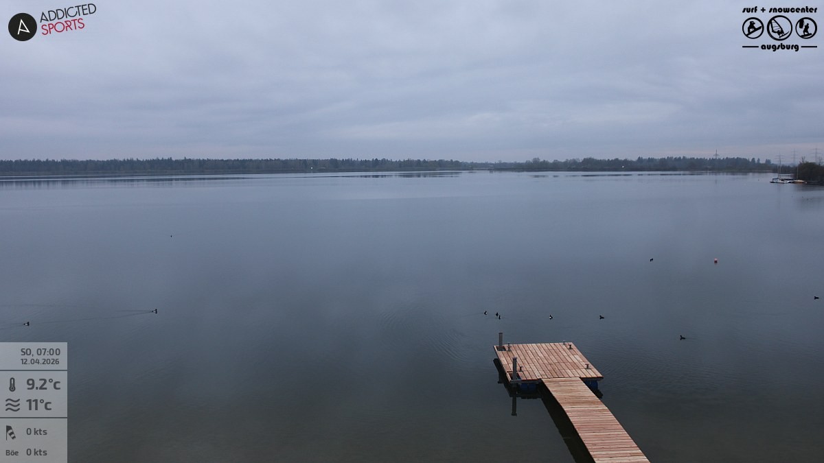 Archived image Webcam Lechstaustufe 23 (Mandichosee) near Augsburg