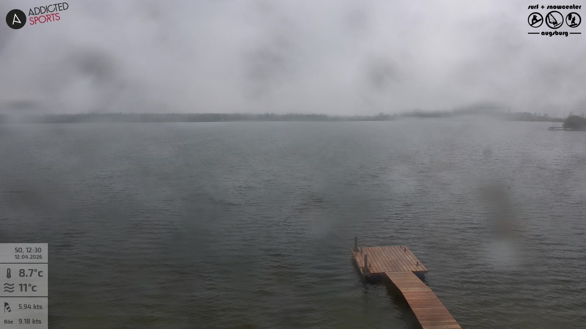 Archived image Webcam Lechstaustufe 23 (Mandichosee) near Augsburg