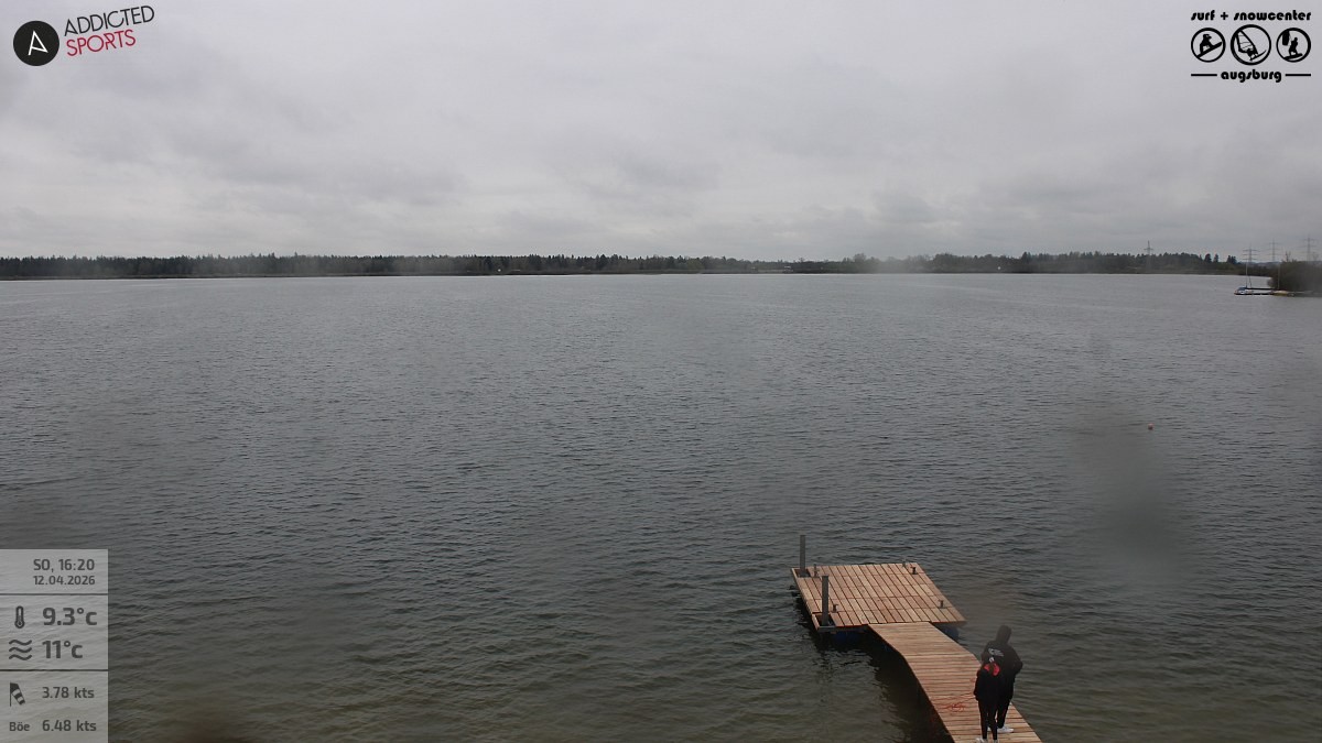 Archived image Webcam Lechstaustufe 23 (Mandichosee) near Augsburg