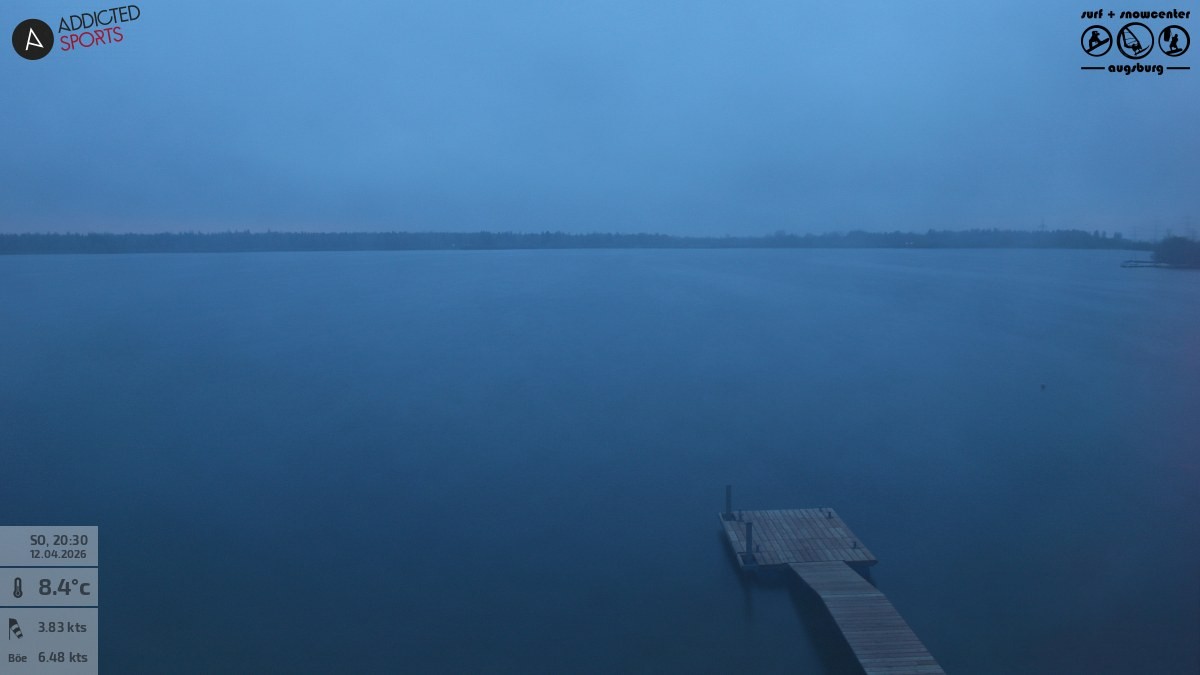 Archived image Webcam Lechstaustufe 23 (Mandichosee) near Augsburg