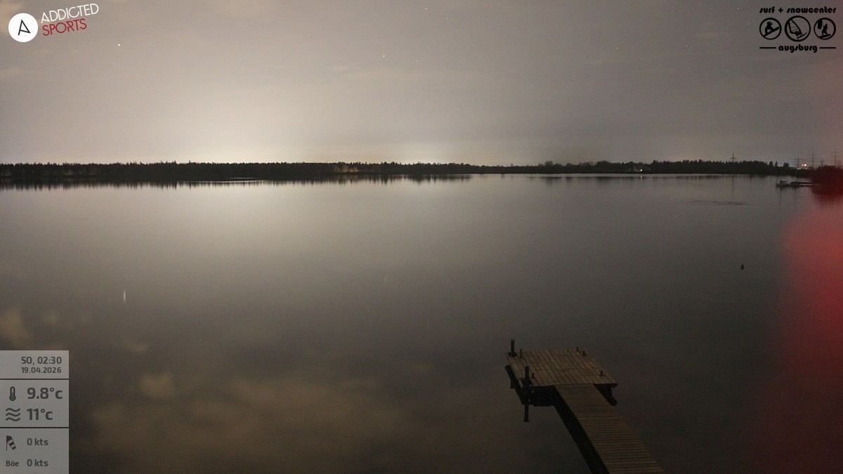 Archived image Webcam Lechstaustufe 23 (Mandichosee) near Augsburg