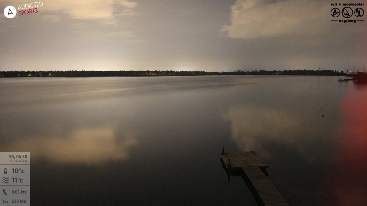 Archived image Webcam Lechstaustufe 23 (Mandichosee) near Augsburg