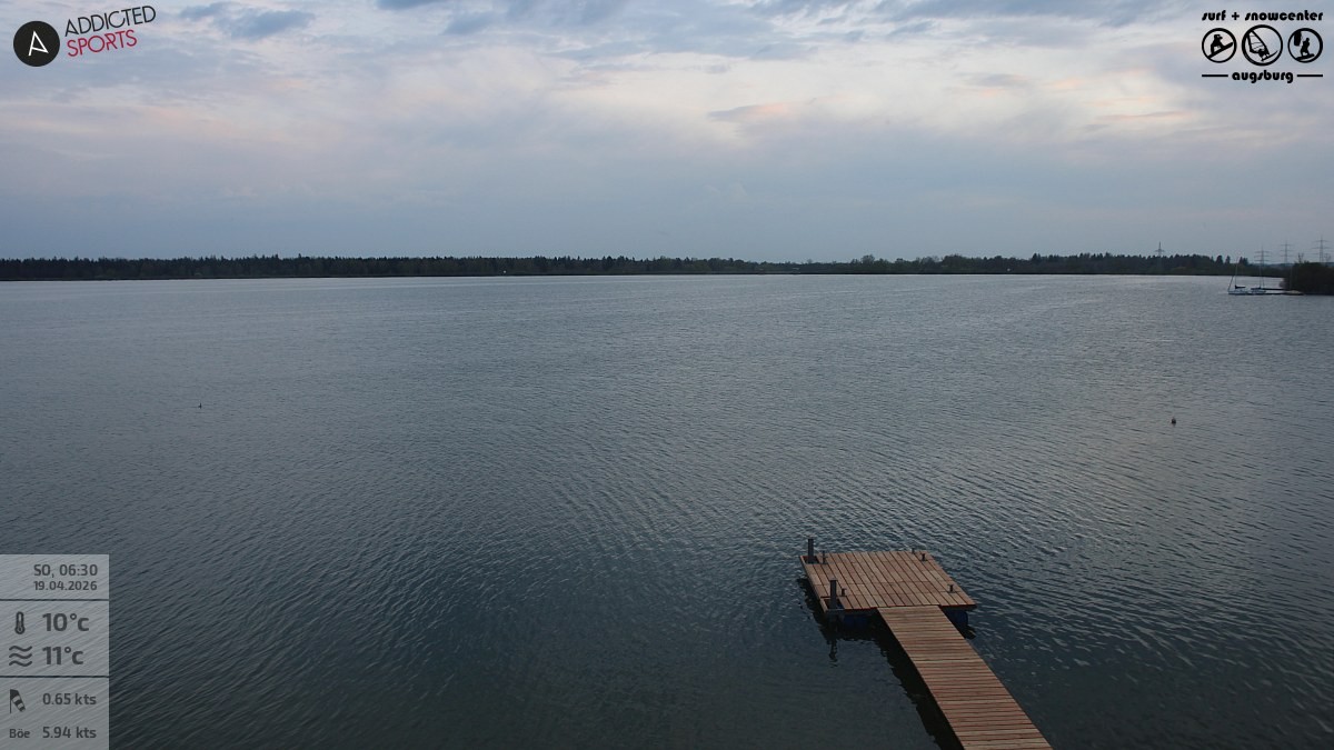 Archived image Webcam Lechstaustufe 23 (Mandichosee) near Augsburg