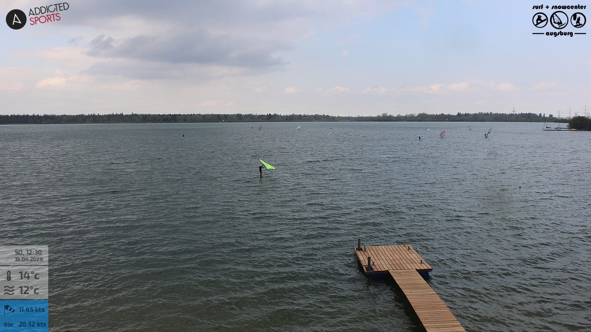 Archived image Webcam Lechstaustufe 23 (Mandichosee) near Augsburg