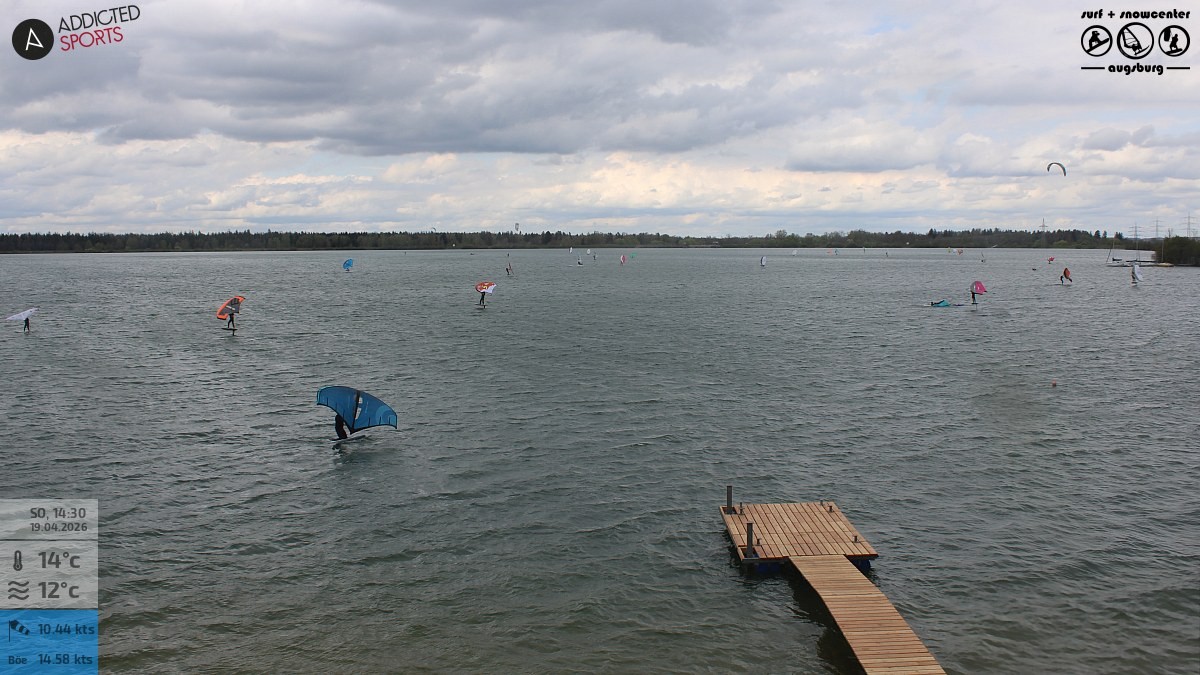 Archived image Webcam Lechstaustufe 23 (Mandichosee) near Augsburg