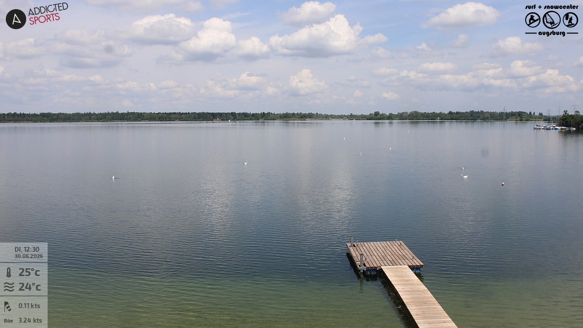 Archiv Foto Webcam Mandichosee - Lechstaustufe 23