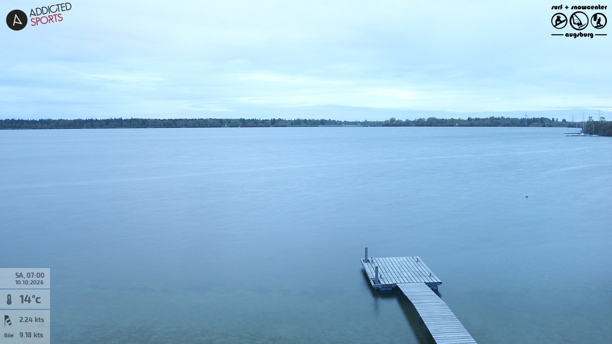 Archived image Webcam Lechstaustufe 23 (Mandichosee) near Augsburg
