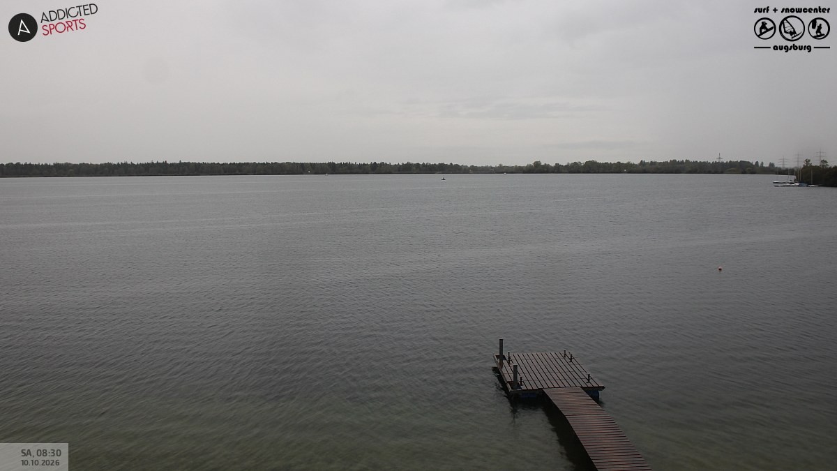 Archived image Webcam Lechstaustufe 23 (Mandichosee) near Augsburg