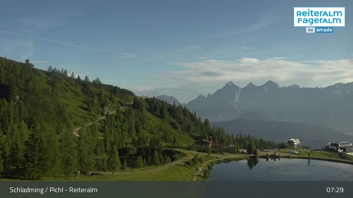 Archiv Foto Webcam Reiteralm - Blick auf den Speichersee