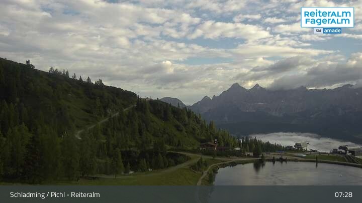 Archiv Foto Webcam Reiteralm - Blick auf den Speichersee
