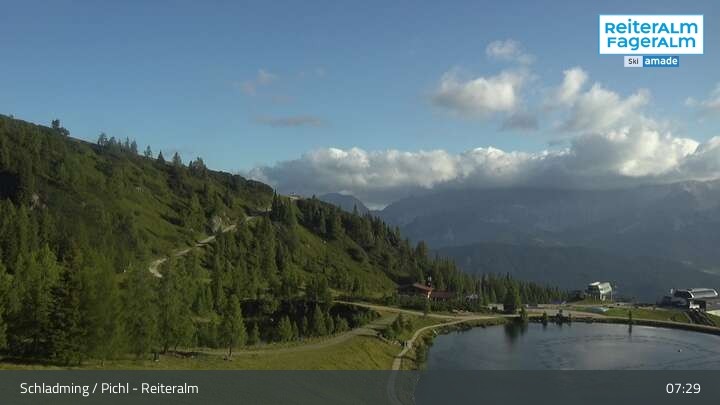Archiv Foto Webcam Reiteralm - Blick auf den Speichersee