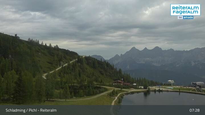 Archiv Foto Webcam Reiteralm - Blick auf den Speichersee