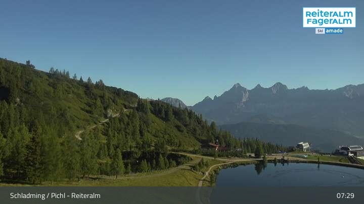 Archiv Foto Webcam Reiteralm - Blick auf den Speichersee