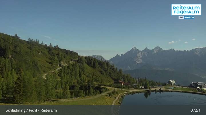 Archiv Foto Webcam Reiteralm - Blick auf den Speichersee