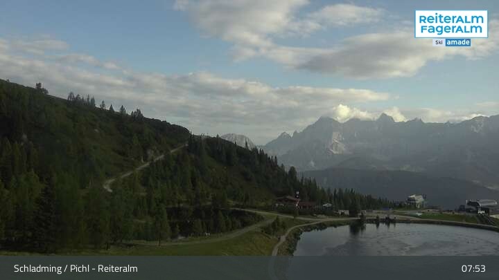 Archiv Foto Webcam Reiteralm - Blick auf den Speichersee