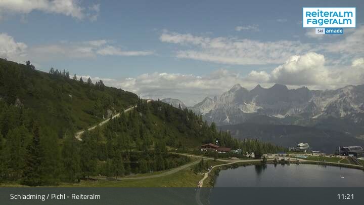 Archiv Foto Webcam Reiteralm - Blick auf den Speichersee
