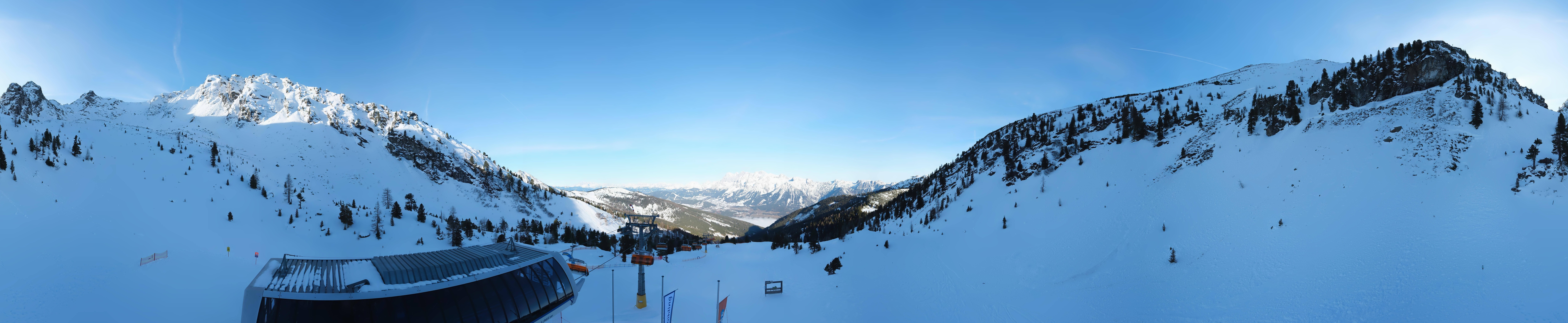 Archived image Webcam Hauser Kaibling, Styria - View towards Schladminger Tauern