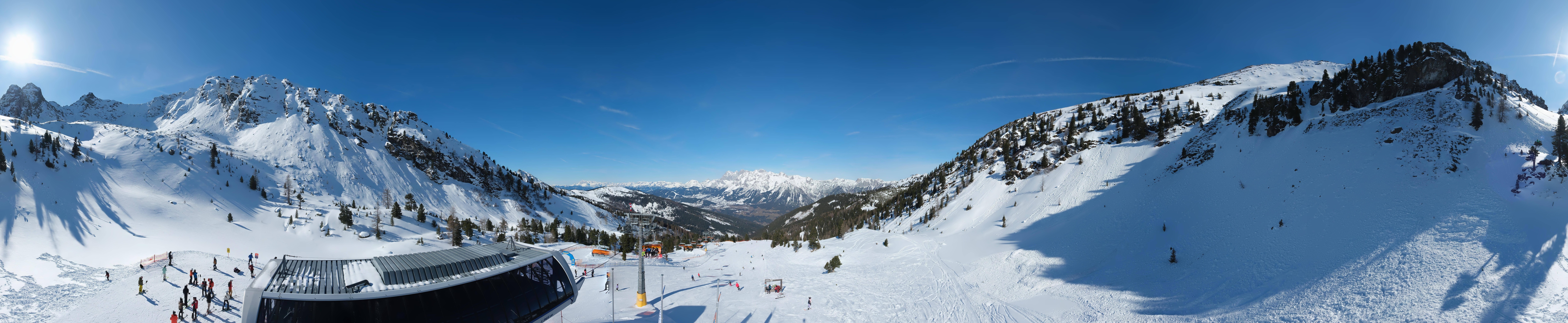 Archived image Webcam Hauser Kaibling, Styria - View towards Schladminger Tauern