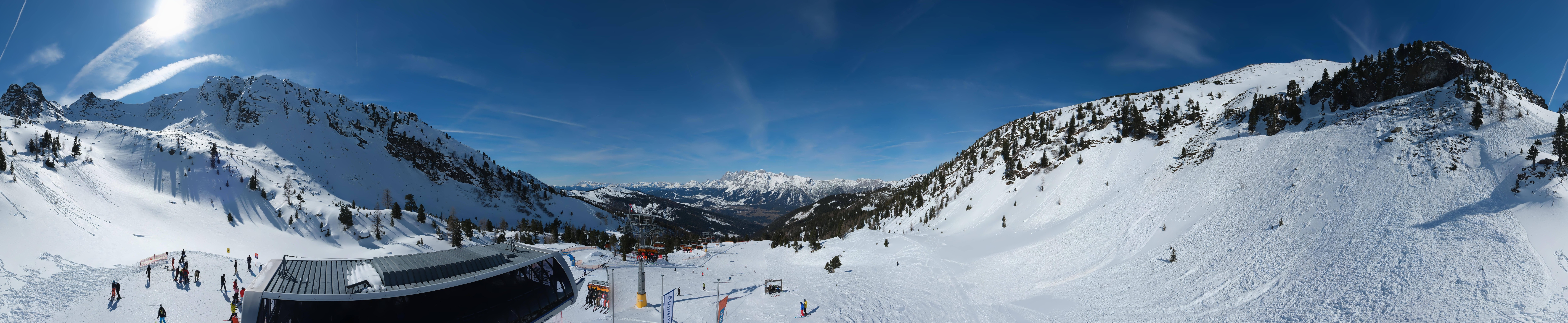 Archived image Webcam Hauser Kaibling, Styria - View towards Schladminger Tauern