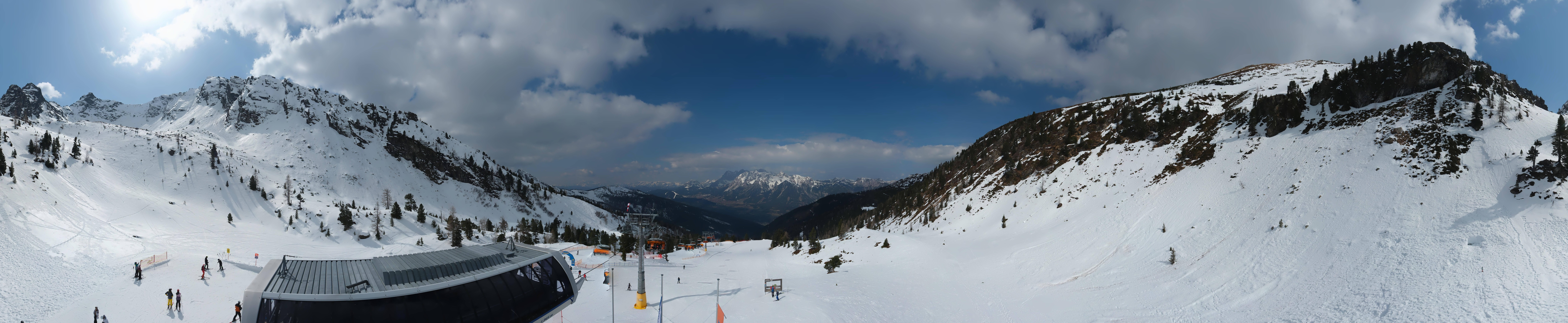 Archived image Webcam Hauser Kaibling, Styria - View towards Schladminger Tauern