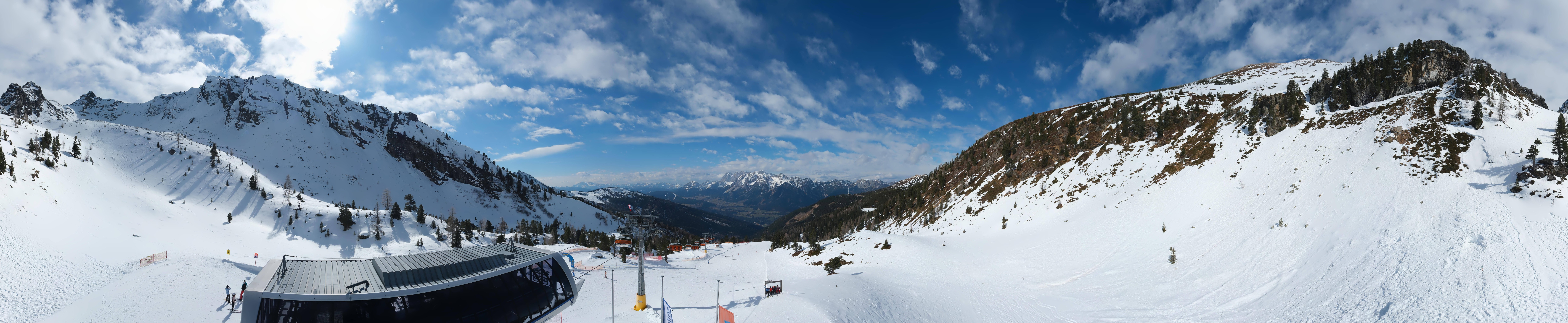Archived image Webcam Hauser Kaibling, Styria - View towards Schladminger Tauern