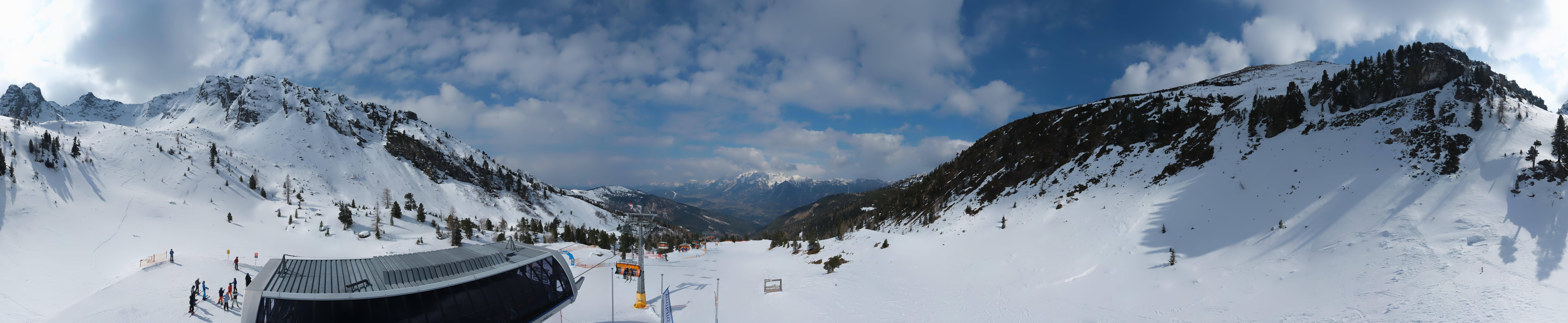 Archived image Webcam Hauser Kaibling, Styria - View towards Schladminger Tauern