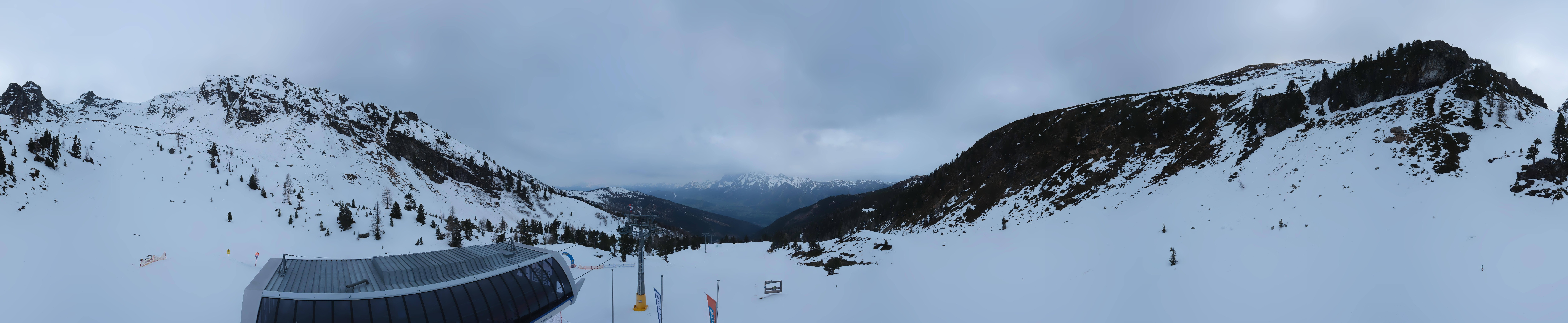 Archived image Webcam Hauser Kaibling, Styria - View towards Schladminger Tauern