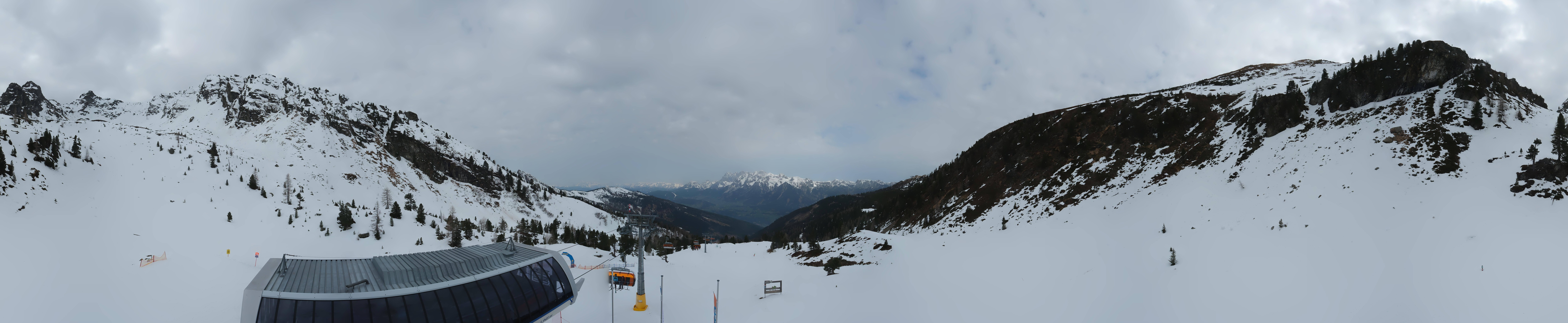 Archived image Webcam Hauser Kaibling, Styria - View towards Schladminger Tauern