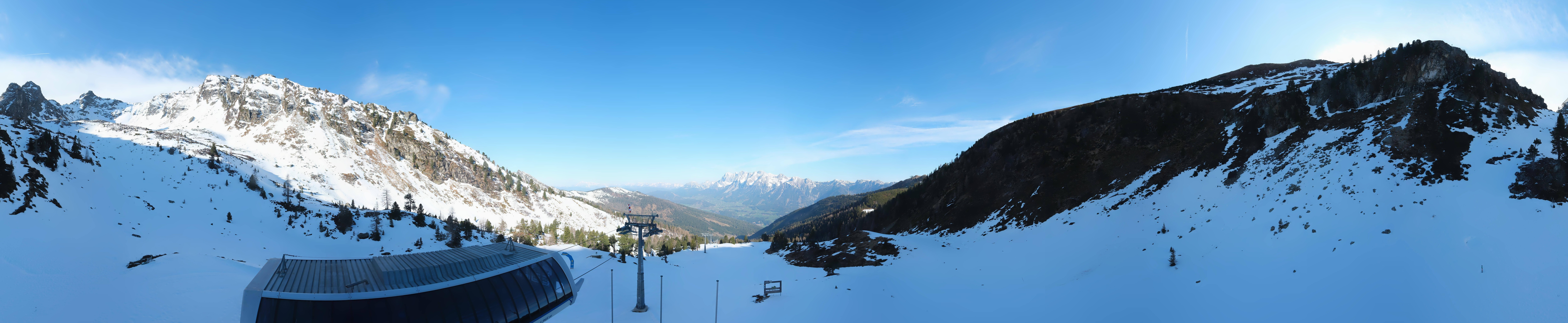 Archived image Webcam Hauser Kaibling, Styria - View towards Schladminger Tauern