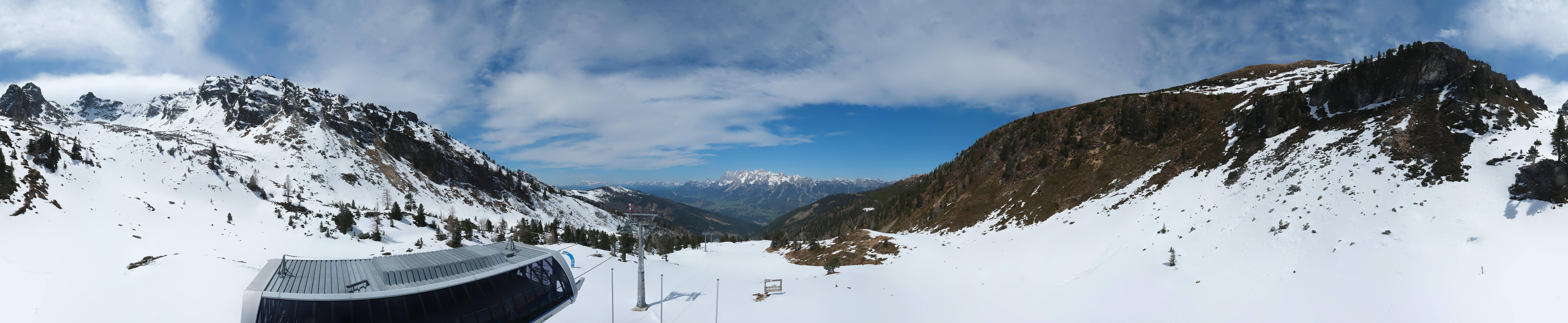 Archived image Webcam Hauser Kaibling, Styria - View towards Schladminger Tauern