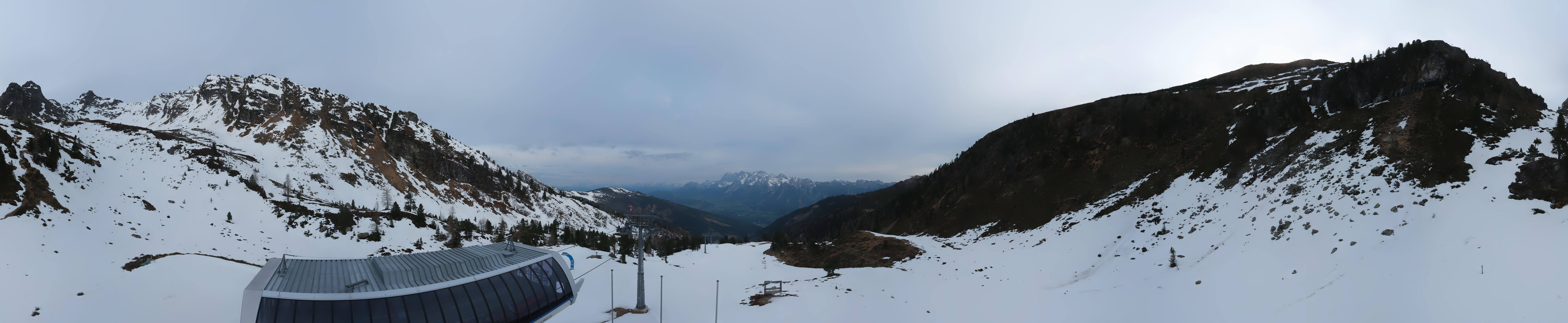 Archived image Webcam Hauser Kaibling, Styria - View towards Schladminger Tauern