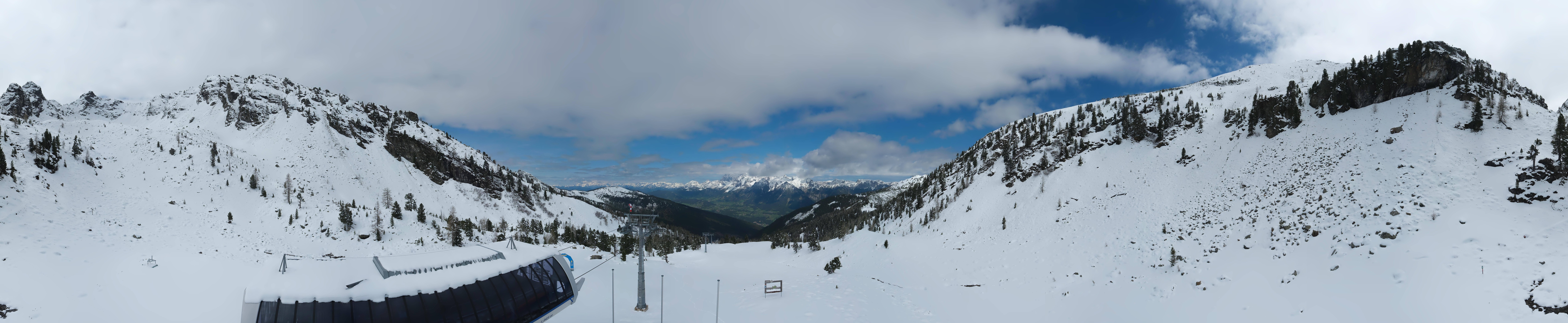 Archived image Webcam Hauser Kaibling, Styria - View towards Schladminger Tauern