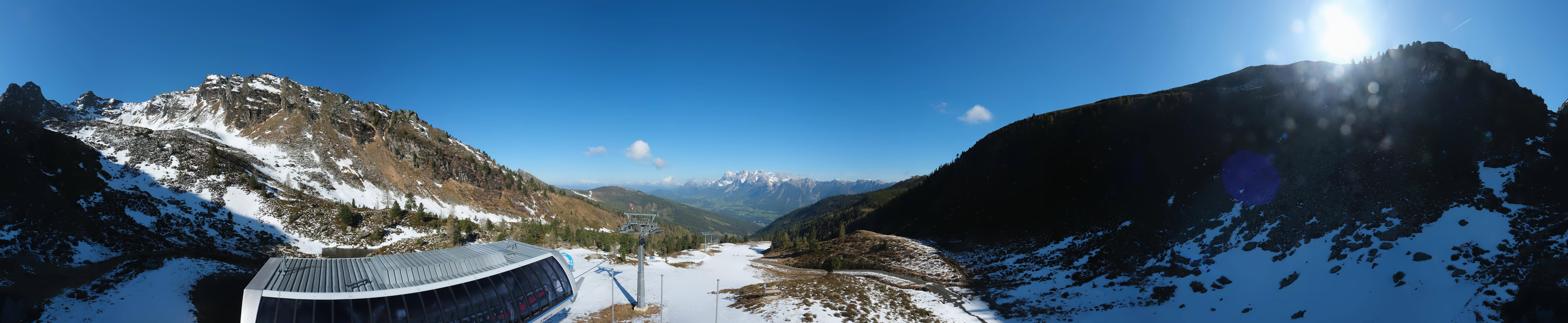 Archived image Webcam Hauser Kaibling, Styria - View towards Schladminger Tauern