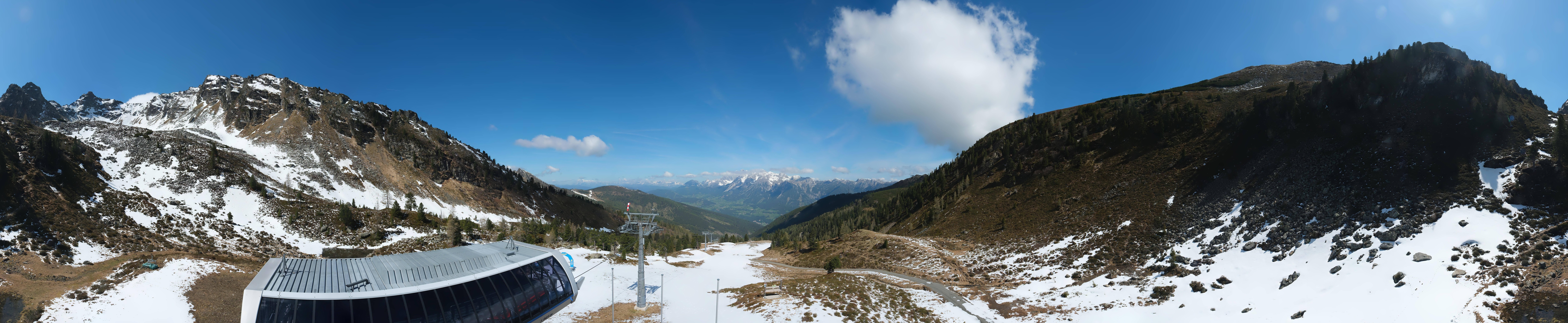 Archived image Webcam Hauser Kaibling, Styria - View towards Schladminger Tauern