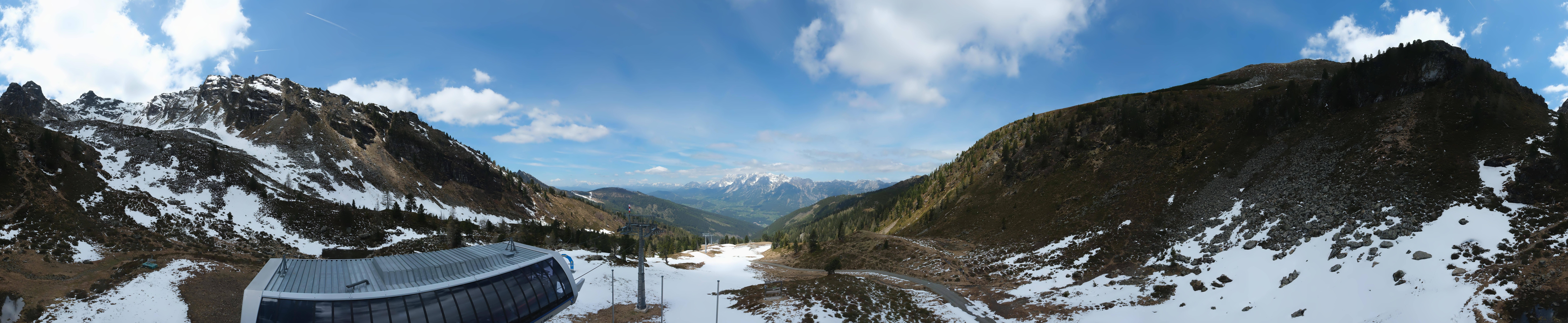 Archived image Webcam Hauser Kaibling, Styria - View towards Schladminger Tauern