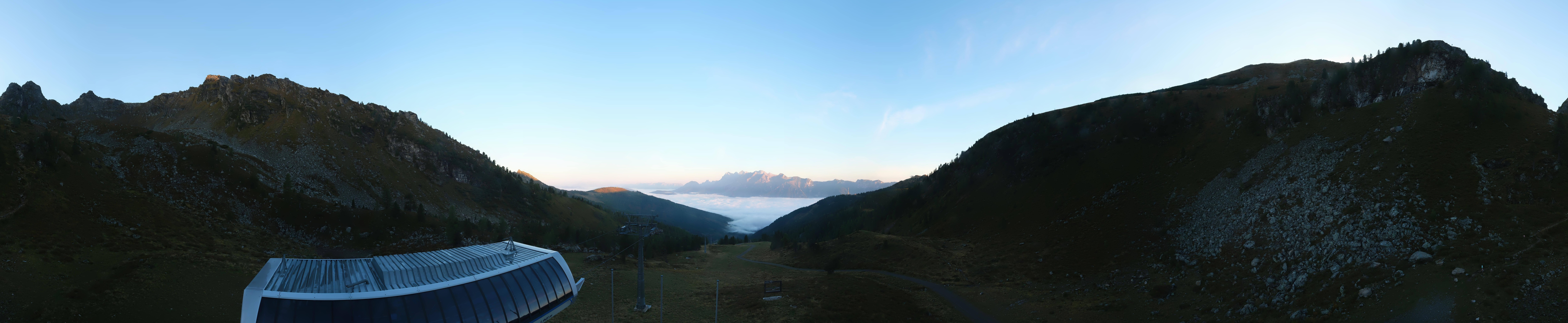Archived image Webcam Hauser Kaibling, Styria - View towards Schladminger Tauern