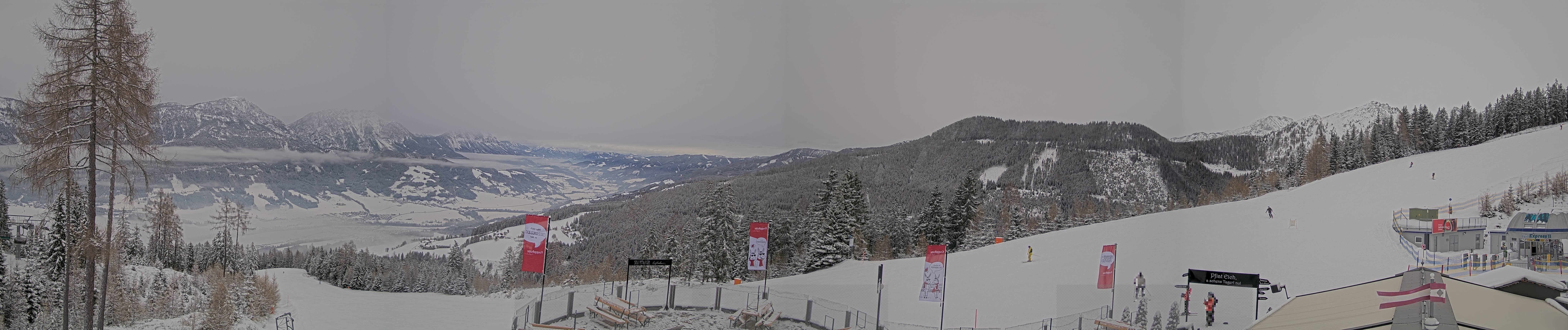 Archiv Foto Webcam Hauser Kaibling - Blick ins Ennstal von der Knapplhütte